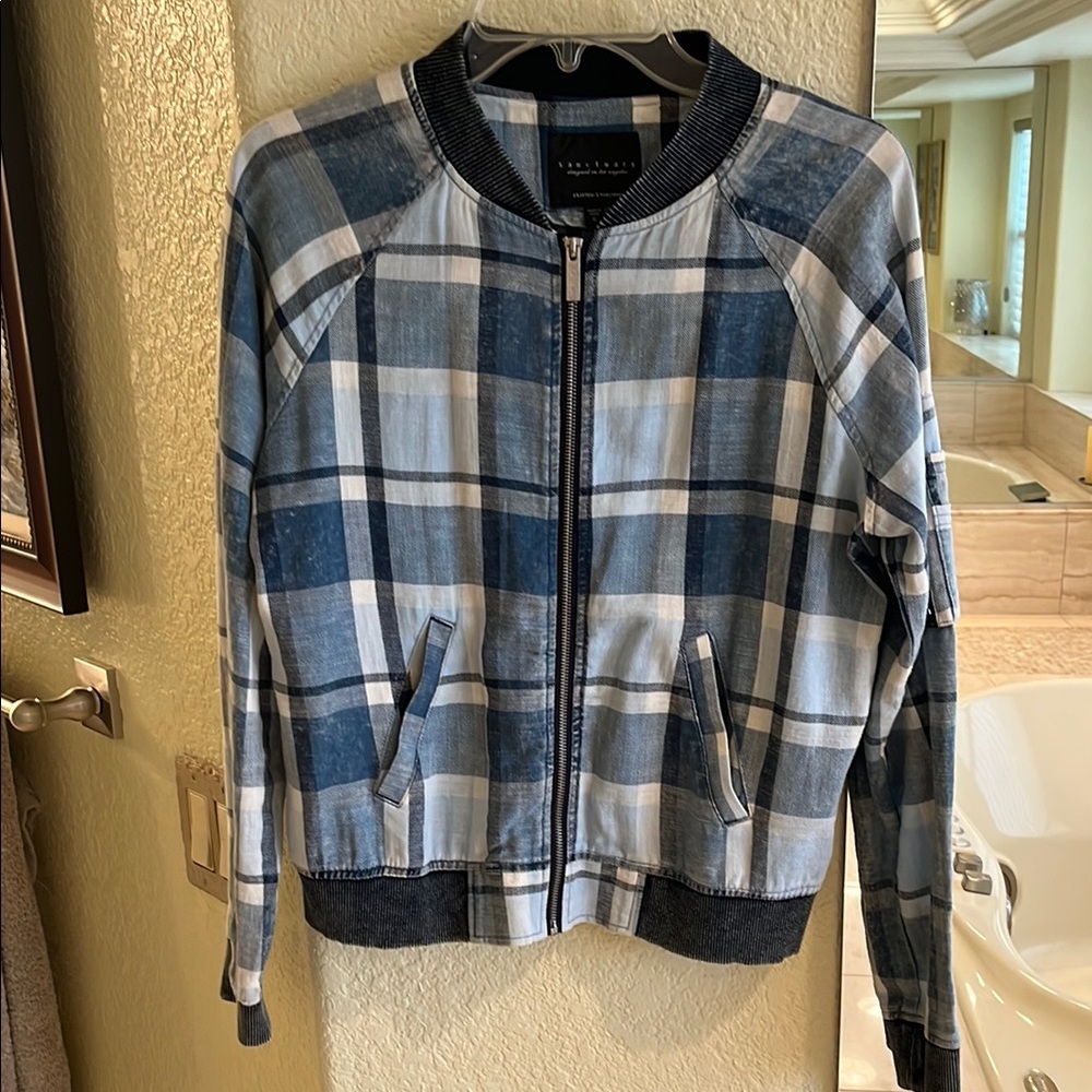 Sanctuary Blue Plaid Jacket